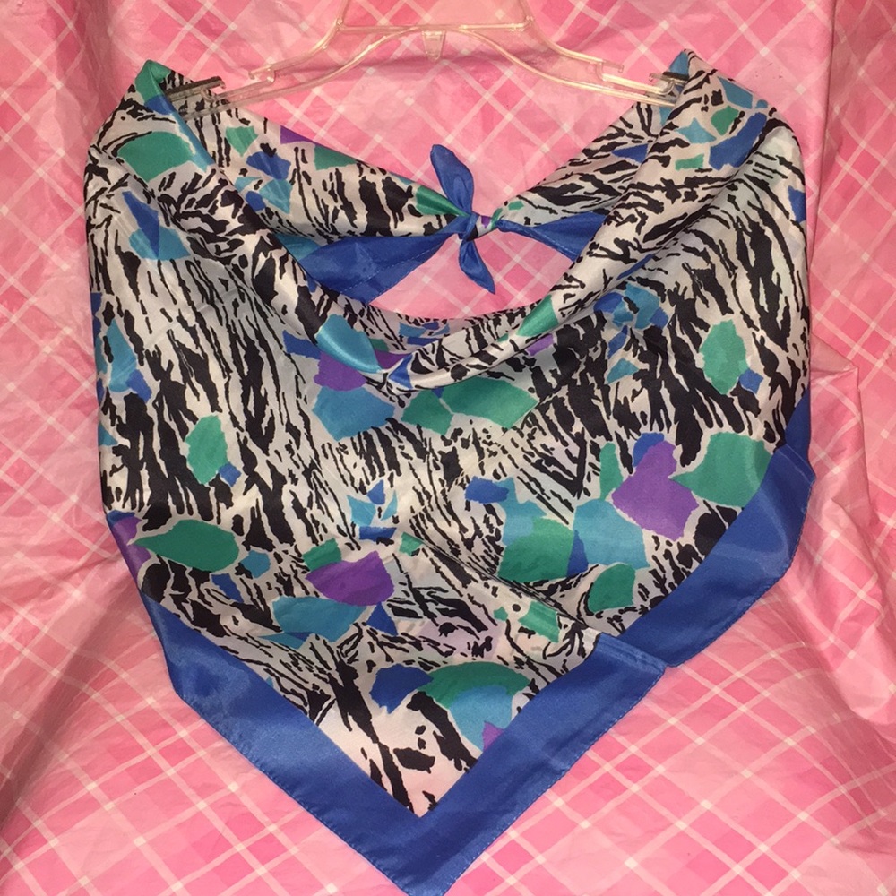 🎈SALE🎈🧣SCARF #27 “AQUA ZEBRA“🧣